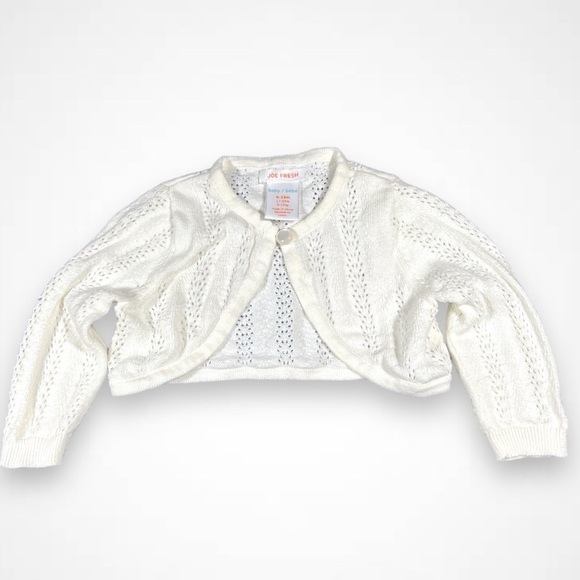 4/$20 Joe Fresh White Cropped Sweater - Picture 1 of 3